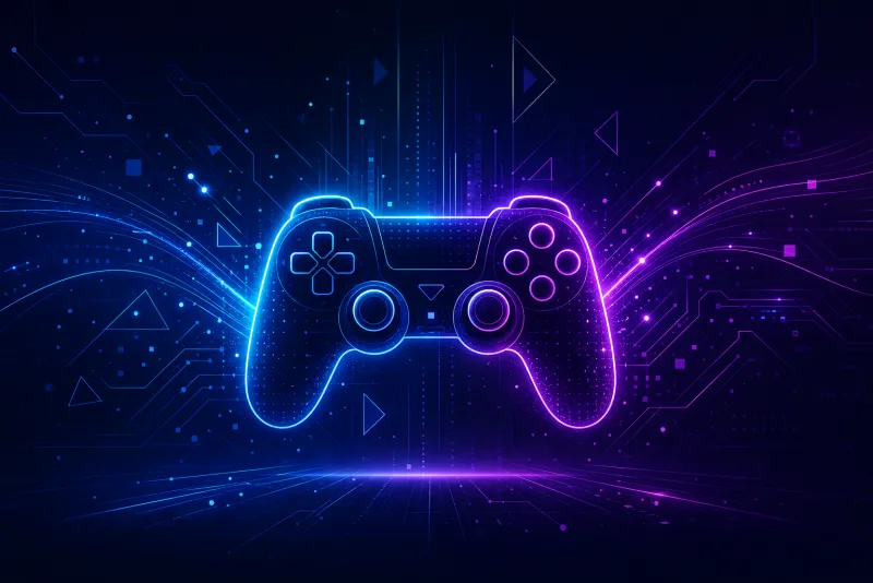 Gaming controller avec effets neon